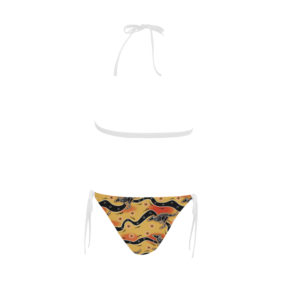 Kangaroo Australian aboriginal art pattern Sexy Bikinis Two-Piece Swimsuits