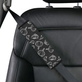 Garlic pattern black background Car Seat Belt Cover