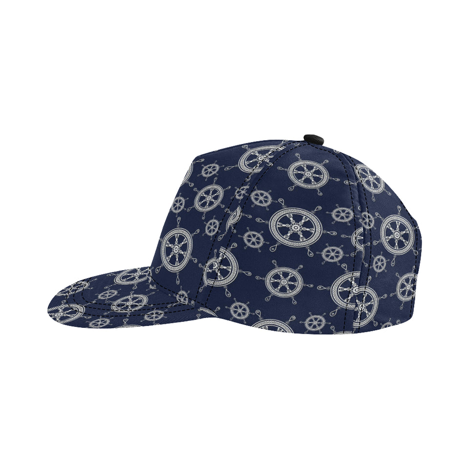 nautical steering wheel design pattern All Over Print Snapback Cap