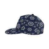 nautical steering wheel design pattern All Over Print Snapback Cap