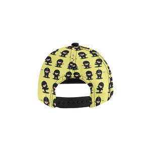 Cute ninja yellow background All Over Print Snapback Cap