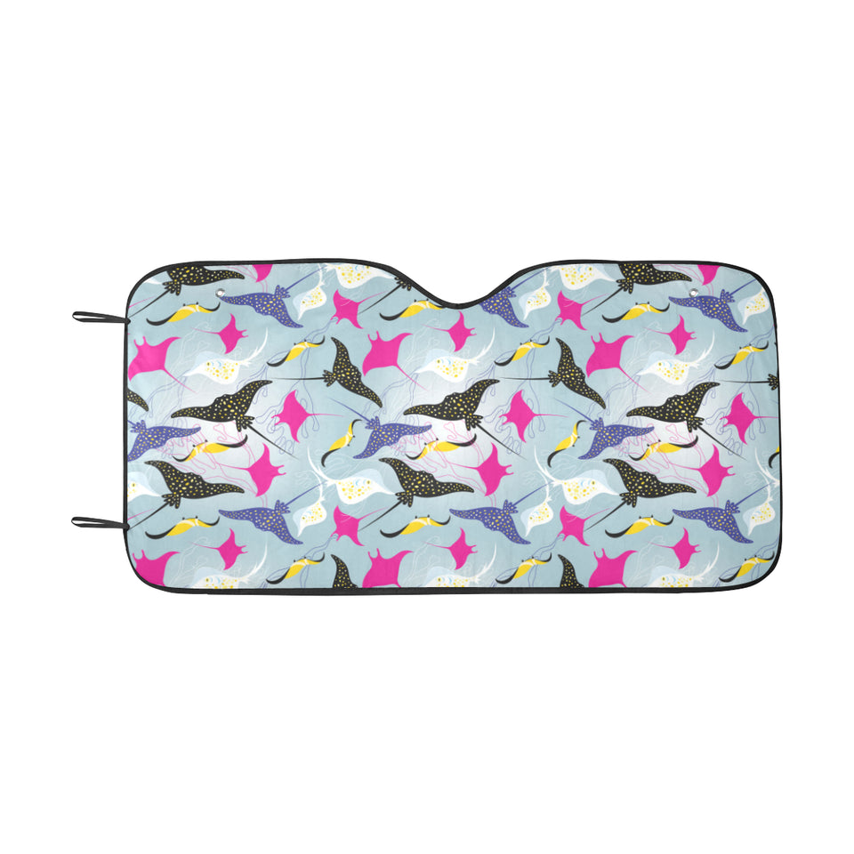 Stingray Pattern Print Design 01 Car Sun Shade