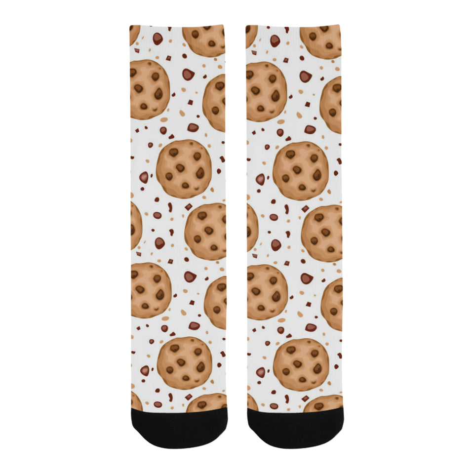 chocolate chip cookie pattern Crew Socks