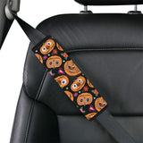 Pumpkin flowers spiderweb Halloween theme Car Seat Belt Cover
