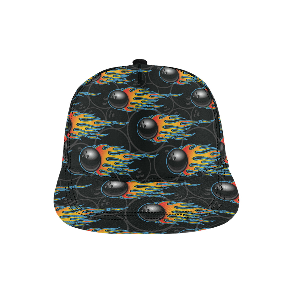 Bowling balls flame pattern All Over Print Snapback Cap