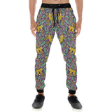 Cute yellow monkey leaves pattern Unisex Casual Sweatpants