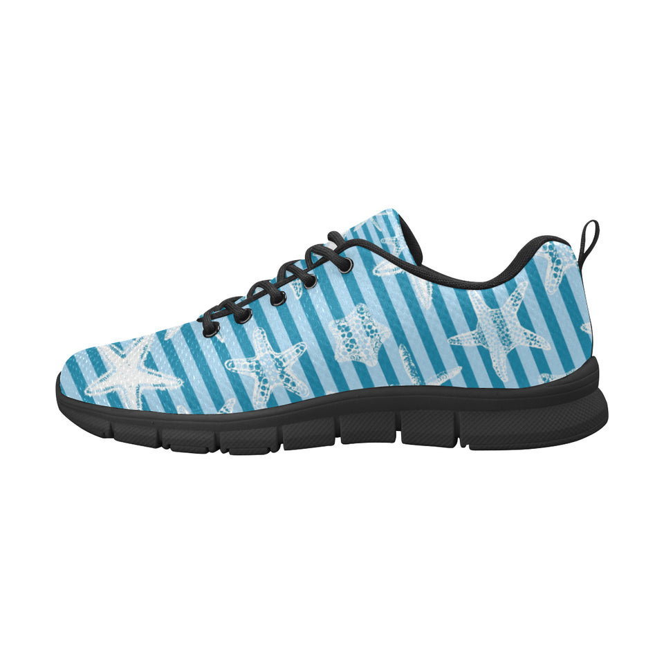 Starfish blue blackground Men's Sneaker Shoes
