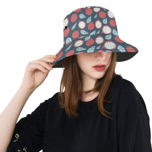 dragon fruits dark blue background Unisex Bucket Hat