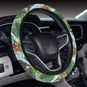 Hummingbird Pattern Print Design 05 Car Steering Wheel Cover