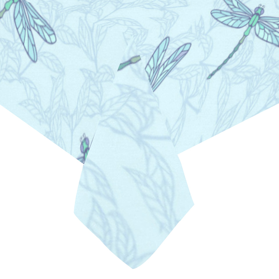 Dragonfly pattern blue background Tablecloth