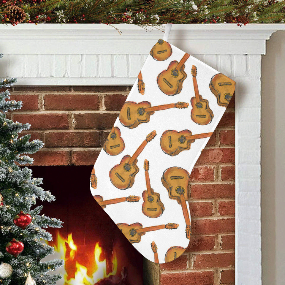 Paint Guitar Pattern Christmas Stocking