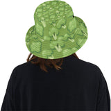 Broccoli pattern green background Unisex Bucket Hat