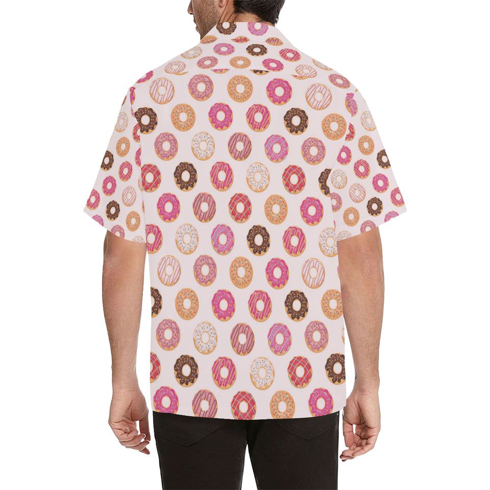 Colorful donut pattern Men's All Over Print Hawaiian Shirt
