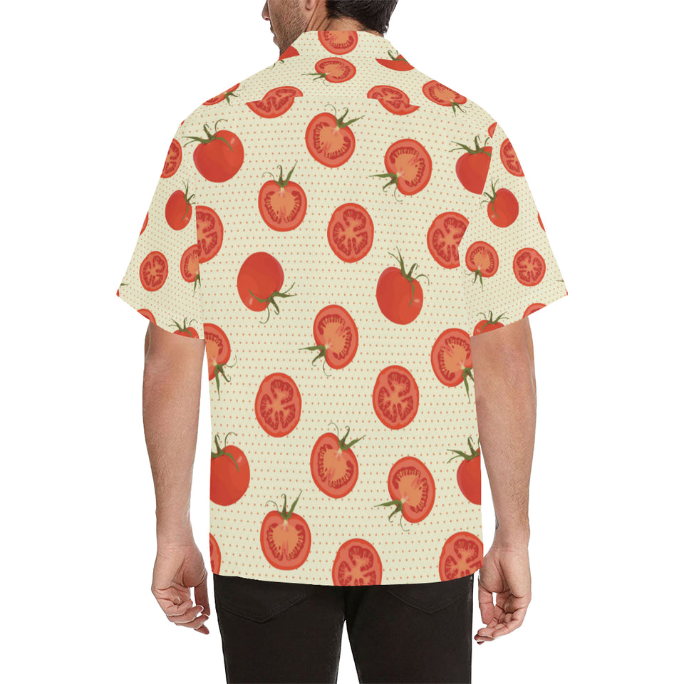 Tomato dot background Men's All Over Print Hawaiian Shirt