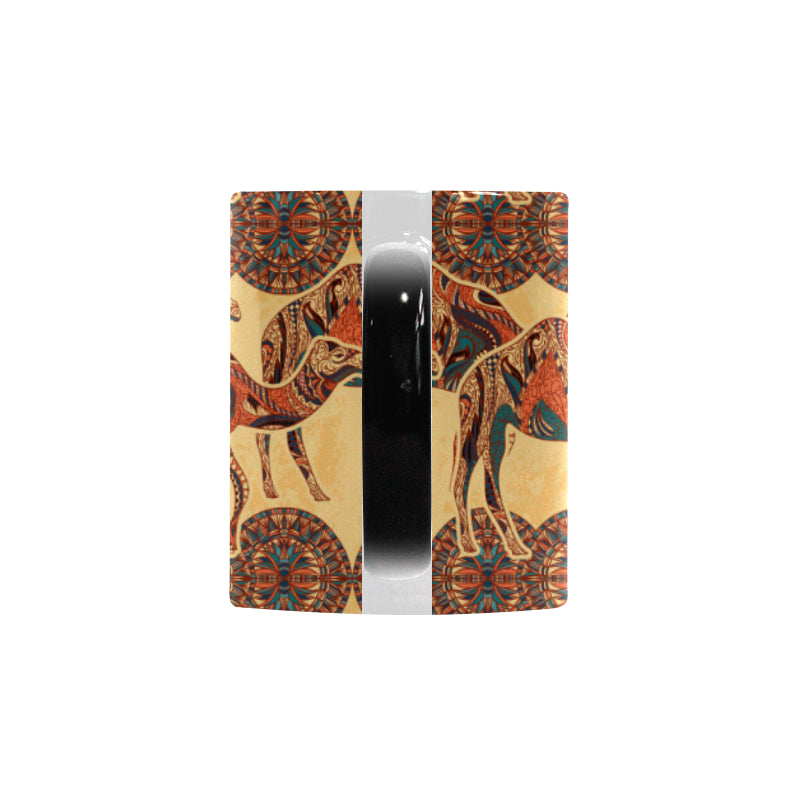 Camel polynesian tribal design pattern Morphing Mug Heat Changing Mug