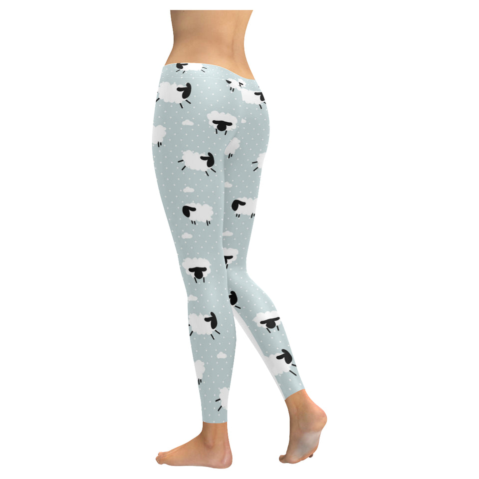 Sheep polka dot cloud pattern Women's Legging Fulfilled In US