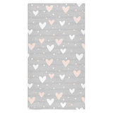 Heart pattern gray background Bath Towel