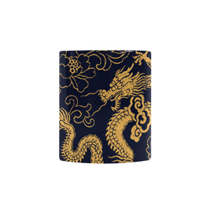 Gold dragon pattern Morphing Mug Heat Changing Mug