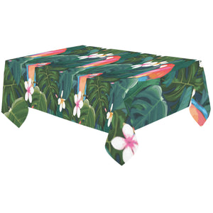 Parrot Palm tree leaves flower hibiscus pattern Tablecloth