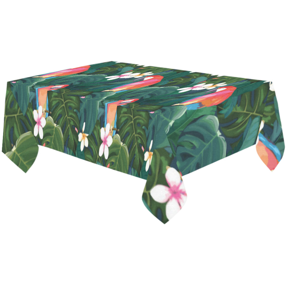 Parrot Palm tree leaves flower hibiscus pattern Tablecloth