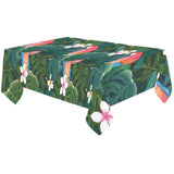 Parrot Palm tree leaves flower hibiscus pattern Tablecloth