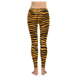 Bengal tigers skin print pattern background Women's Legging Fulfilled In US