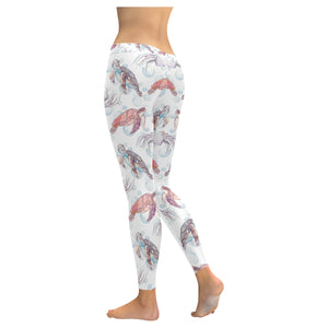 Watercolor sea turtle jellyfish pattern Women's Legging Fulfilled In US