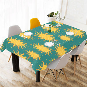 Sun green background Tablecloth