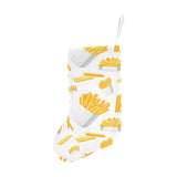 French fries white paper box pattern Christmas Stocking