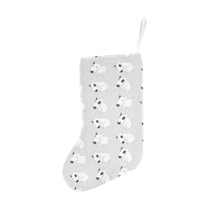 Bull Terrier Pattern Print Design 01 Christmas Stocking
