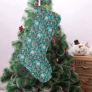 Elephants jungle pattern Christmas Stocking