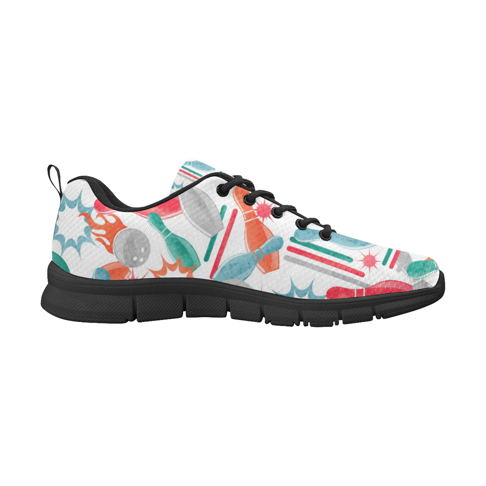 Watercolor bowling pattern Men's Sneaker Shoes