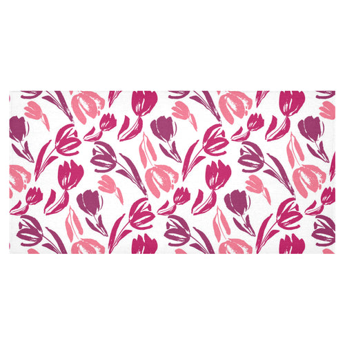 pink sketch tulip pattern Tablecloth