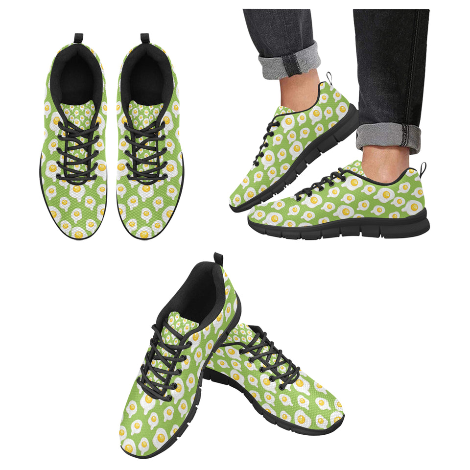 Fried Eggs Pattern Print Design 01 Men's Breathable Sneakers ( Model 055)