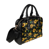sunflower golden polygonal shapes Shoulder Handbag