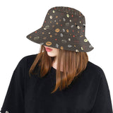 Coffee bean leave pattern Unisex Bucket Hat