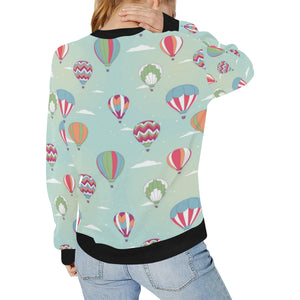 Hot Air Balloon design Pattern Women's Crew Neck Sweatshirt