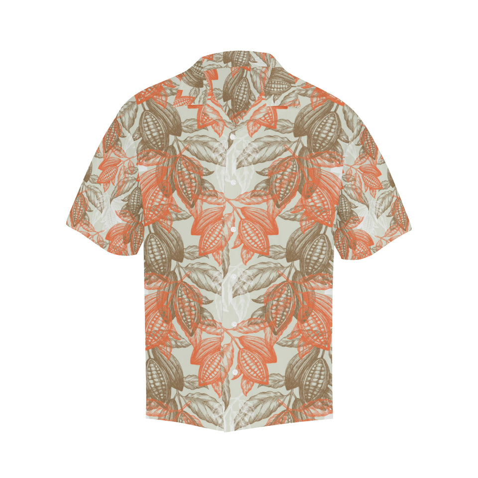 Cocoa beans Cocoa tree pattern Men's All Over Print Hawaiian Shirt