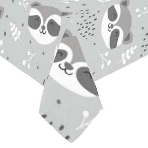 Cute raccoons leaves dot Tablecloth