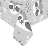Cute raccoons leaves dot Tablecloth