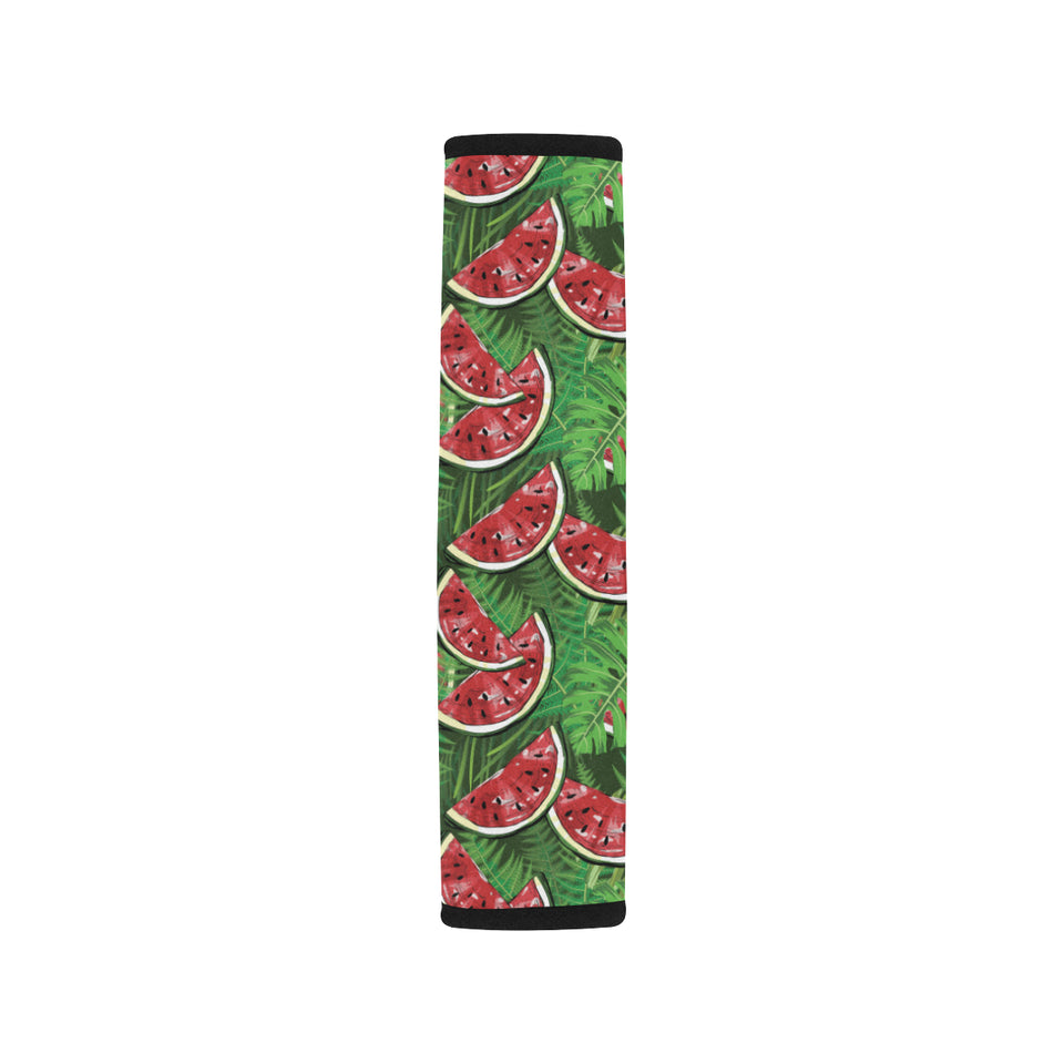 Watermelons tropical palm leaves pattern backgroun Car Seat Belt Cover