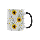 beautiful sunflowers pattern Morphing Mug Heat Changing Mug