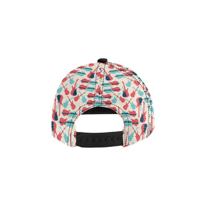 Red Blue guitar pattern All Over Print Snapback Cap