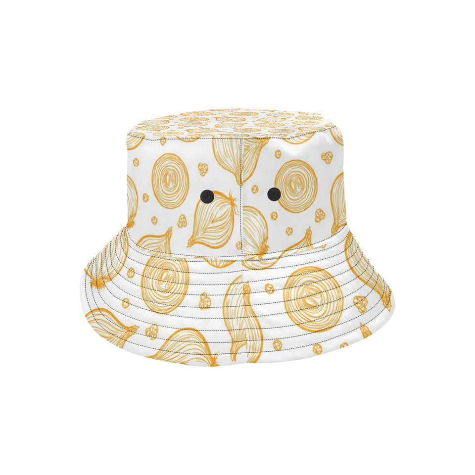 hand drawn onion pattern Unisex Bucket Hat