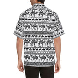 Camel polynesian tribal pattern Men's All Over Print Hawaiian Shirt