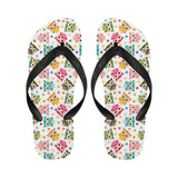 Color cute owl pattern Unisex Flip Flops