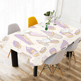 Cakes pies tarts muffins and eclairs purple bluebe Tablecloth