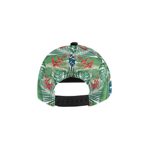 heliconia palm and monstera  leaves pattern All Over Print Snapback Cap