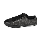 Pizza pattern Men's Low Top Canvas Shoes Black