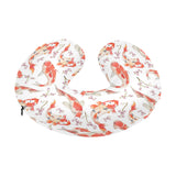 Watercolor fancy carp pattern U-Shaped Travel Neck Pillow